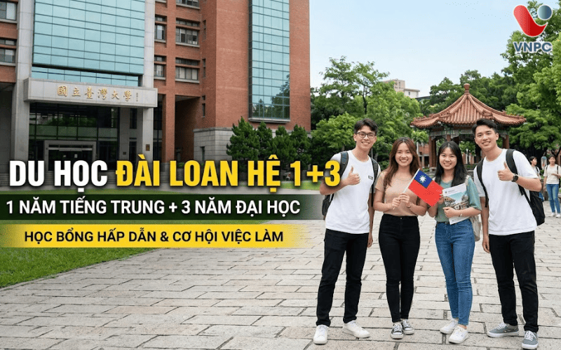 Du học Đài Loan hệ 1+3 là gì? Điều kiện, chi phí và học bổng